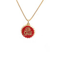 Copper 18K gold electroplated be free bottle cap pendant on a 40cm box chain necklace.