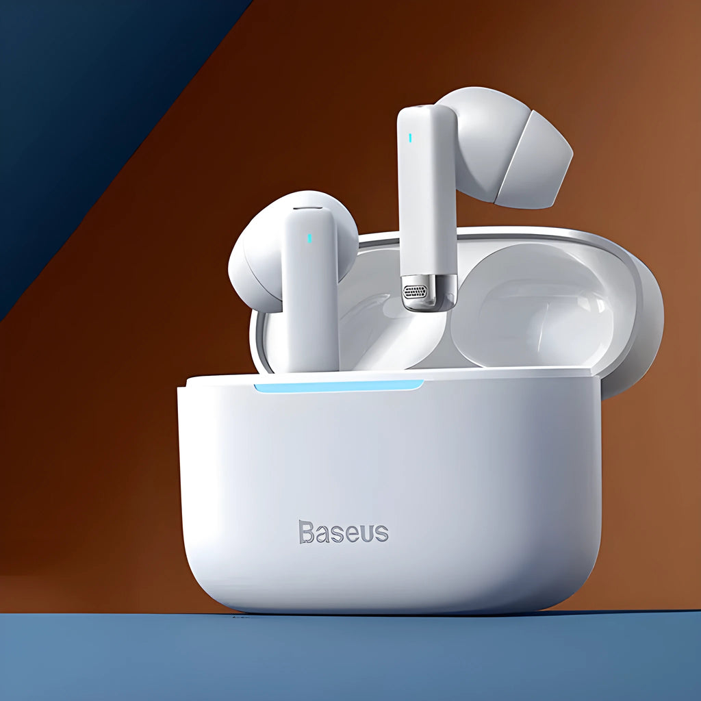 Obsidian Black true wireless earbuds with charging case on a white background.