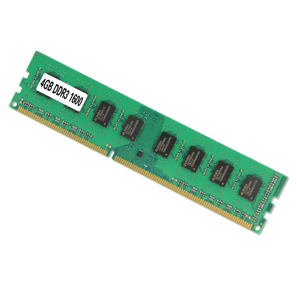 Single 4GB DDR3 1600MHz desktop memory module for PC upgrades.
