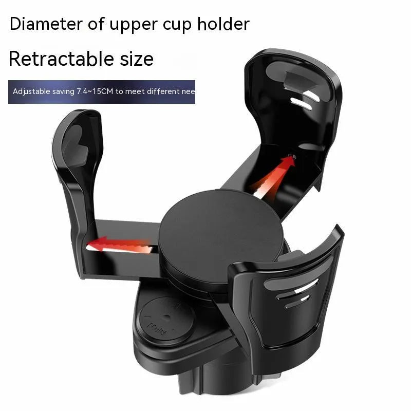 Car cup holder modification kit in ABS plastic with carbon fibre and matte finish options