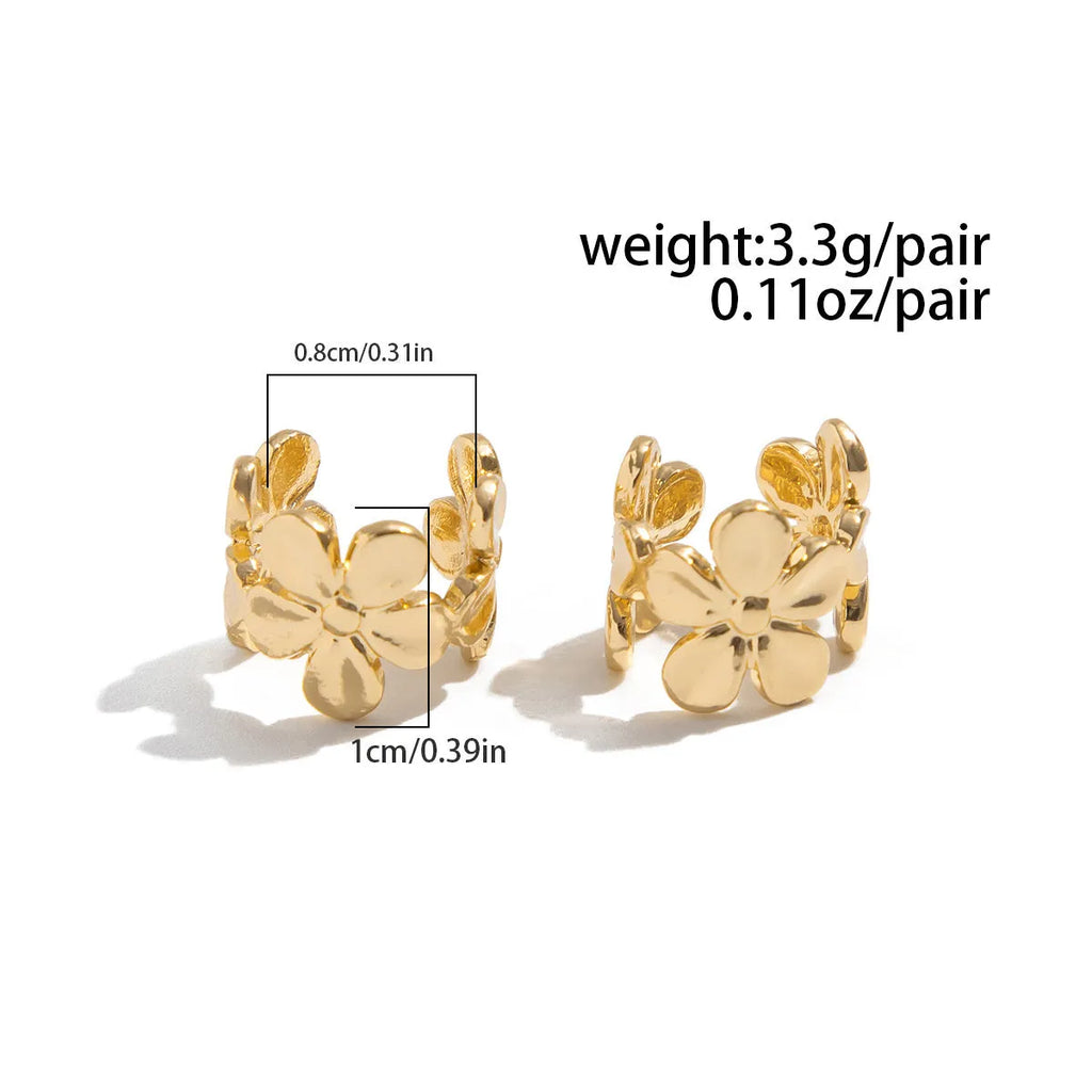 Gold starfish scallop eardrop earrings with conch design elements