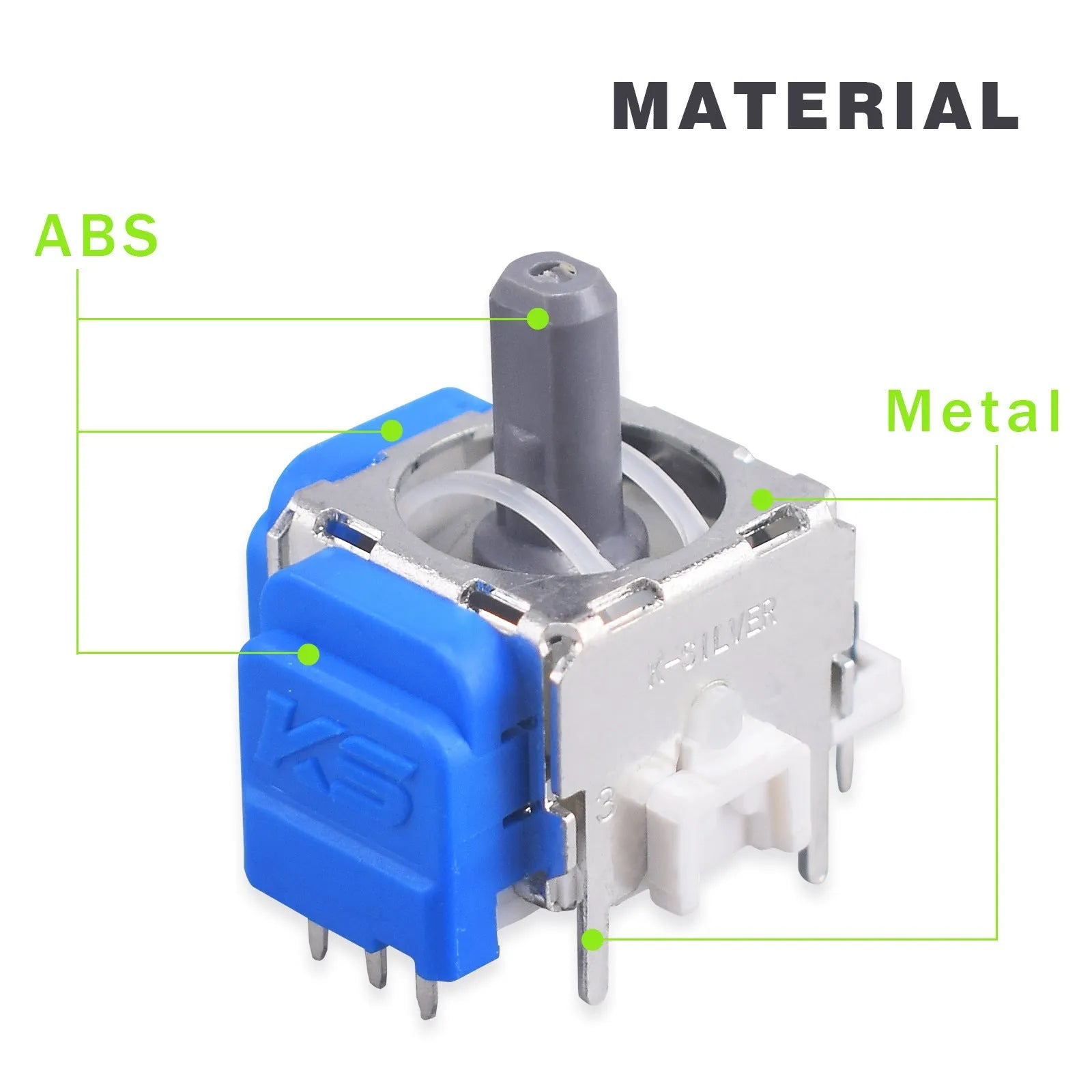 Hall effect electromagnetic joystick replacement module for PS5 PS4 XBOX and Nintendo Switch gamepad controllers.