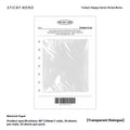 Happy Series message sticky notes pad with 30 pages of writing paper in 120x80mm size featuring transparent white and toast designs