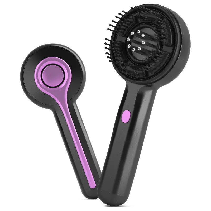 USB-powered anti-leak hair brush massage instrument in black colour