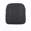 Brown car headrest, neck pillow and lumbar support cushions with synthetic fibre filling