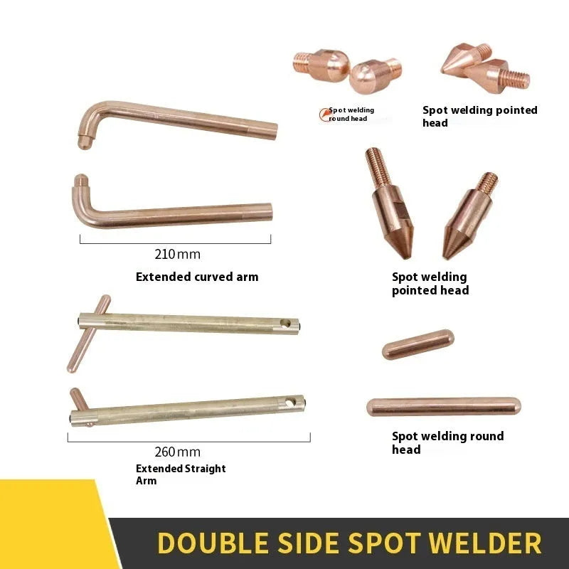 OL8000 double-sided spot welder with manual controls and six welding heads