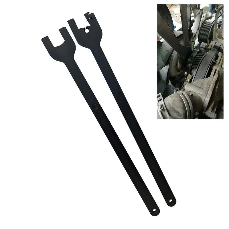 Land Rover fan wrench coupler set with 36mm and 40mm alloy steel spanners for automotive repair