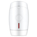 White home laser hair removal device with LCD display and five adjustment buttons
