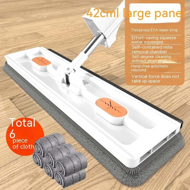 New style large flat mop with 360 rotating head and 137cm stainless steel handle for cleaning tile and wood floors
