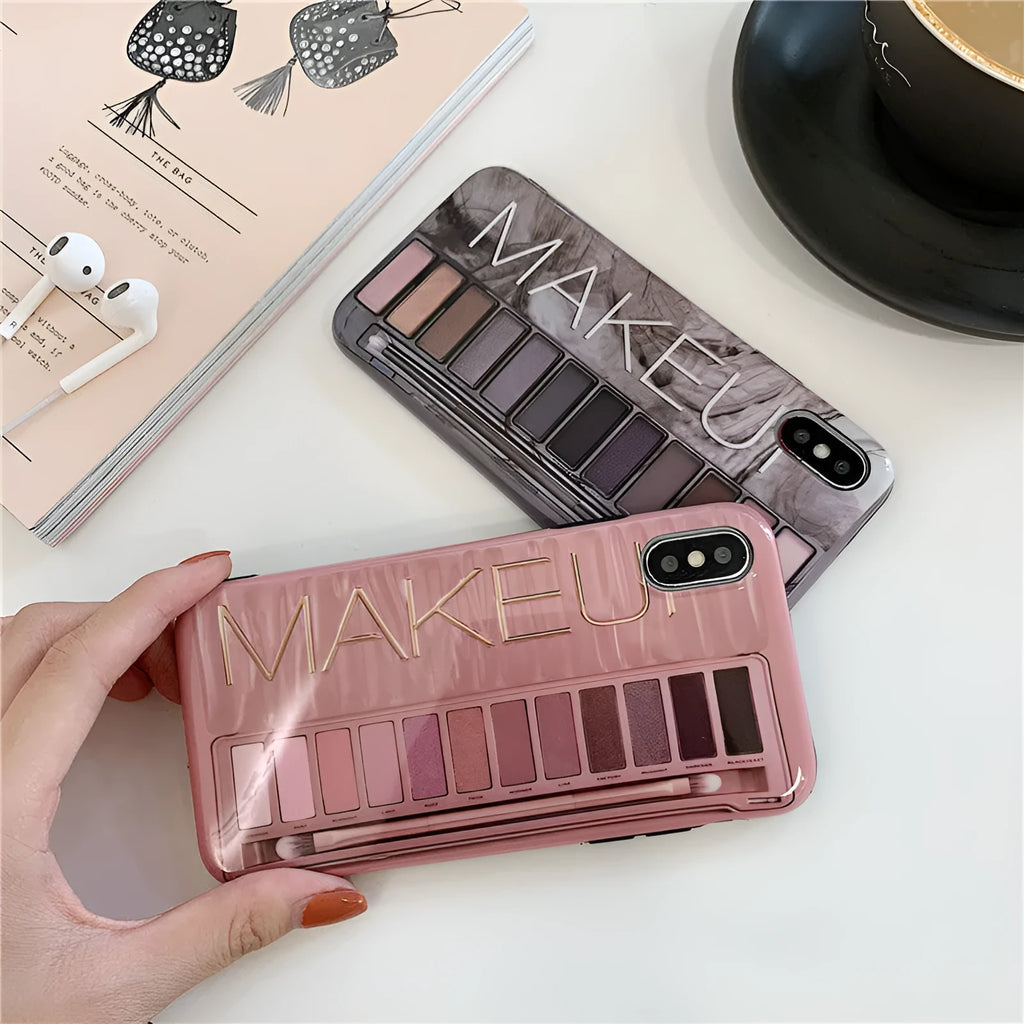A flesh-coloured silicone case next to a grey one for various iPhone models.