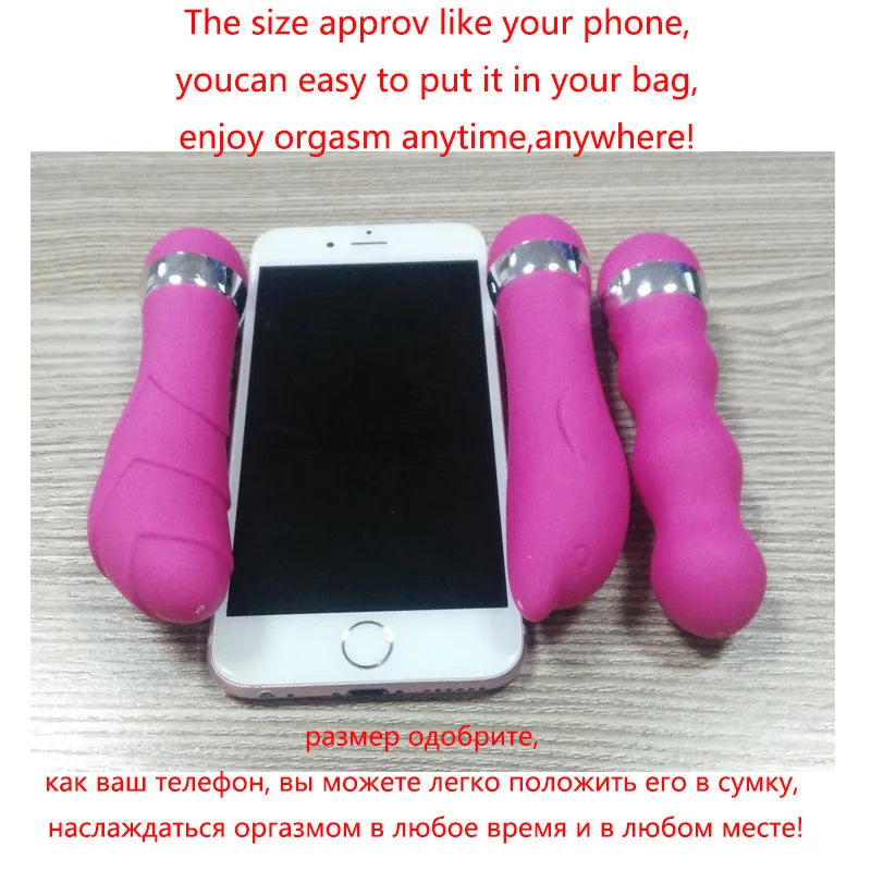 Realistic mini dildo vibrator with six vibration setting options