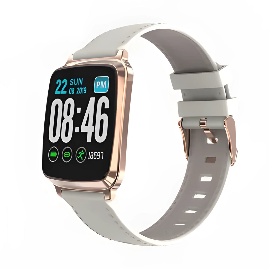 M8 smart bracelet with full touch screen and TPU strap shown on a wrist.