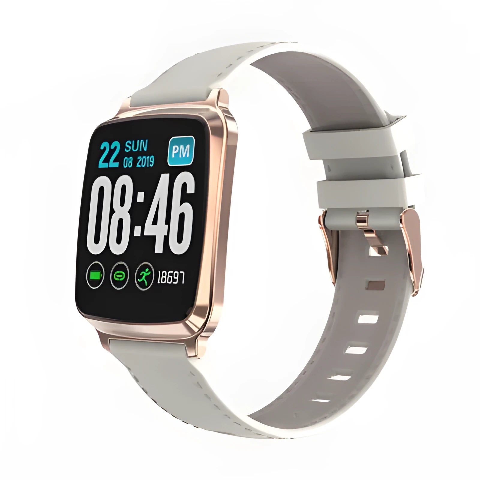 M8 smart bracelet with full touch screen and TPU strap shown on a wrist.