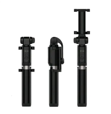 Aluminium alloy Bluetooth selfie stick with tripod legs and remote control for mobile phones