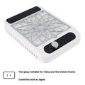 White nail dust collector with adjustable speed settings and filter net for manicure work