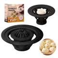 Four black steamed bun moulds for making baozi and dumplings