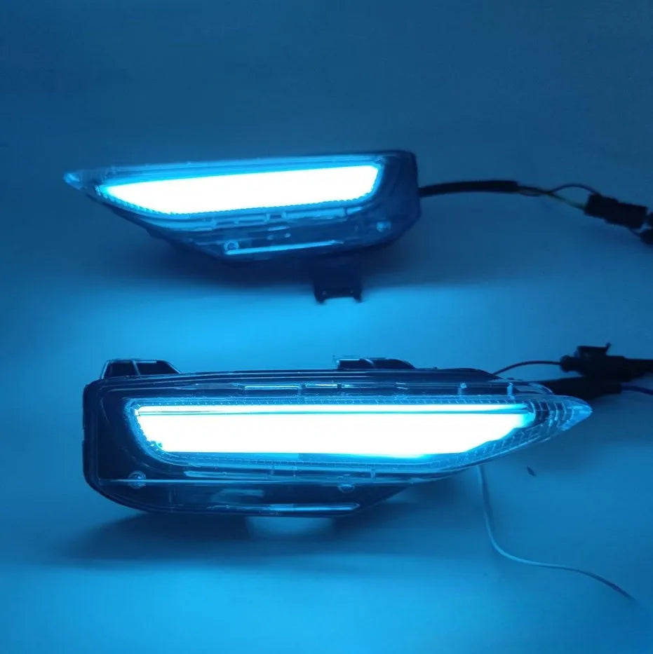 Infiniti Q50 Q70 front bumper LED turn signal and daytime running lights with ABS housing