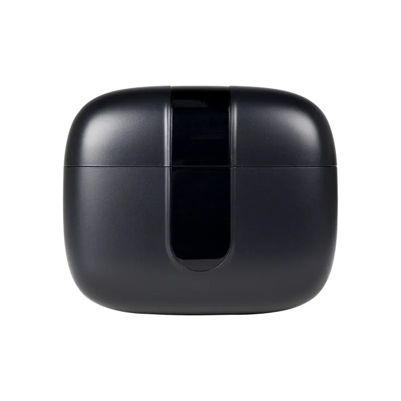 Jerry X08 wireless Bluetooth in-ear headset with digital display and charging case in black colour