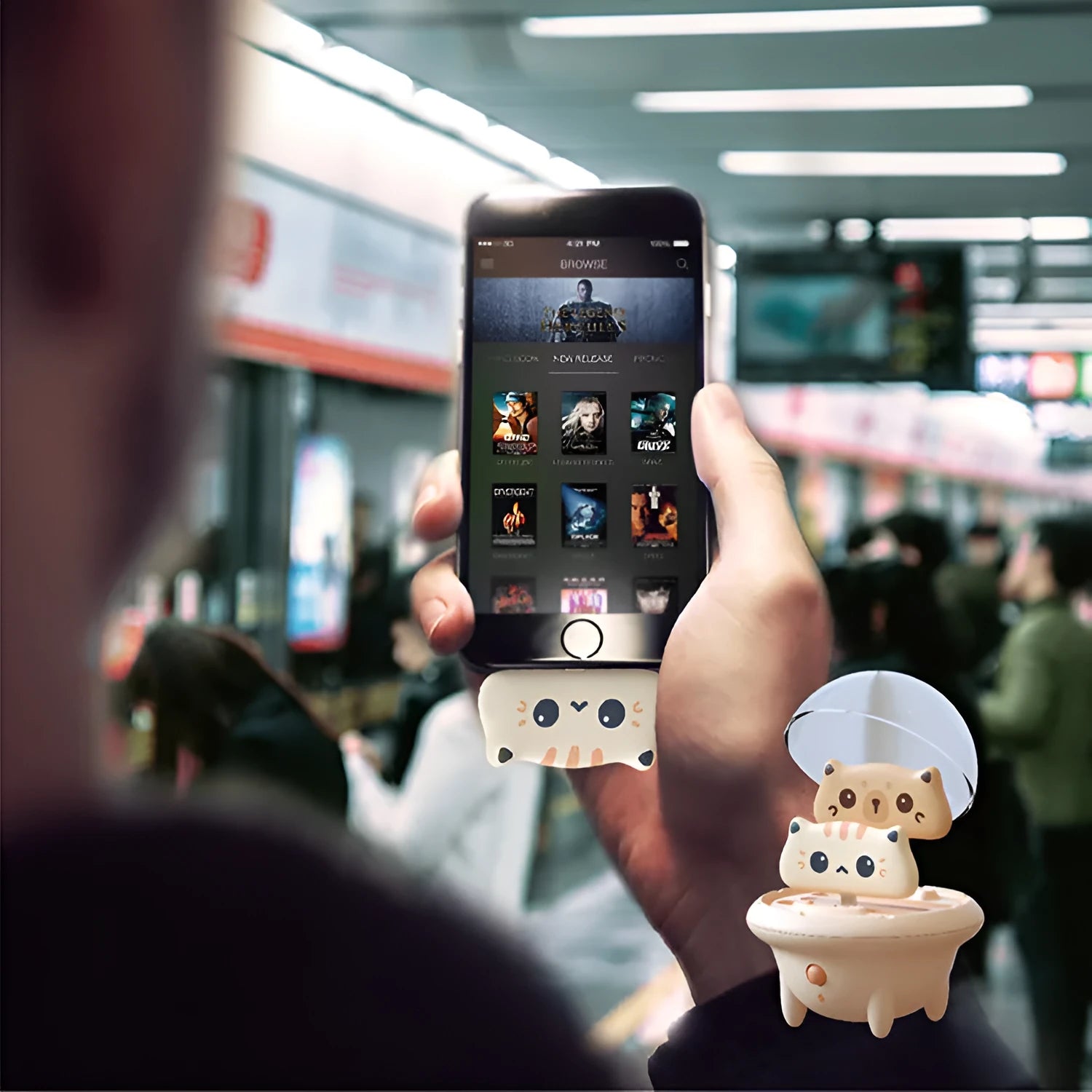 Cartoon design power bank for Apple iPhone devices with bear and cat style options