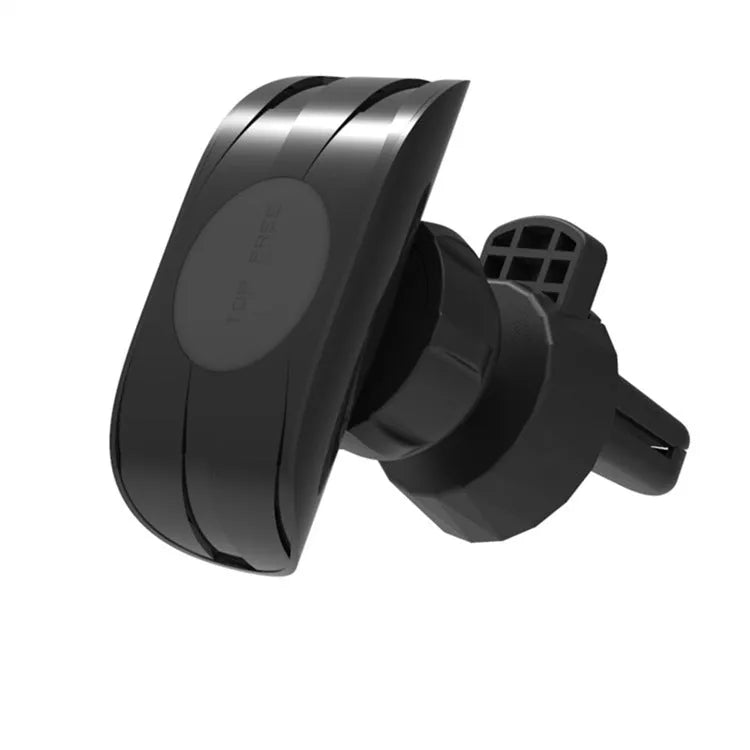 Glory black car phone holder mounted on car air vent with adjustable phone cradle