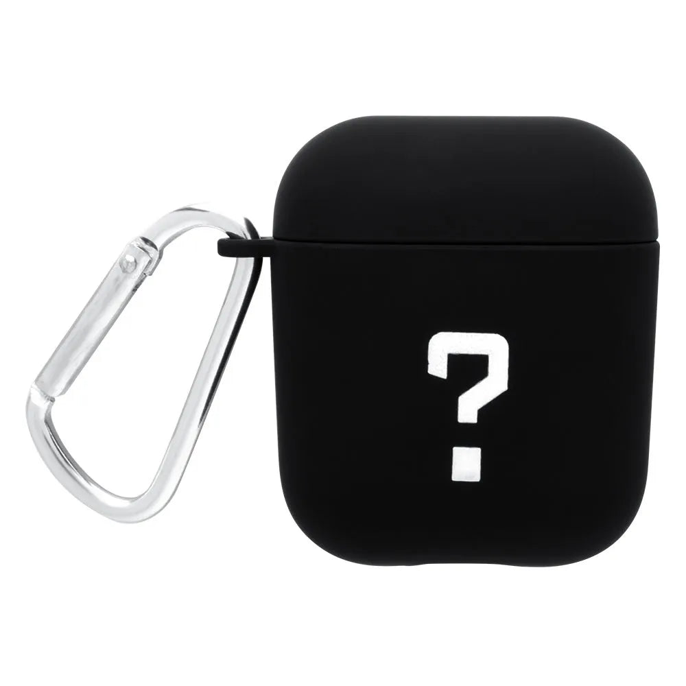 Black and Pink Apple AirPods silicone covers with Flower, Smiley, and Love designs.