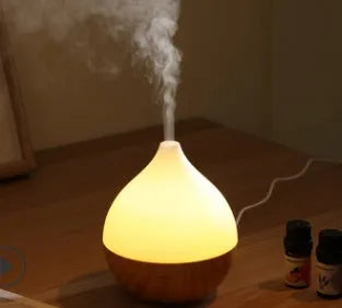 Asakusa wood grain finish aroma diffuser with vase shape and USB power cable
