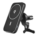 Black M6 magnetic car bracket wireless charger for dashboard or windscreen mounting