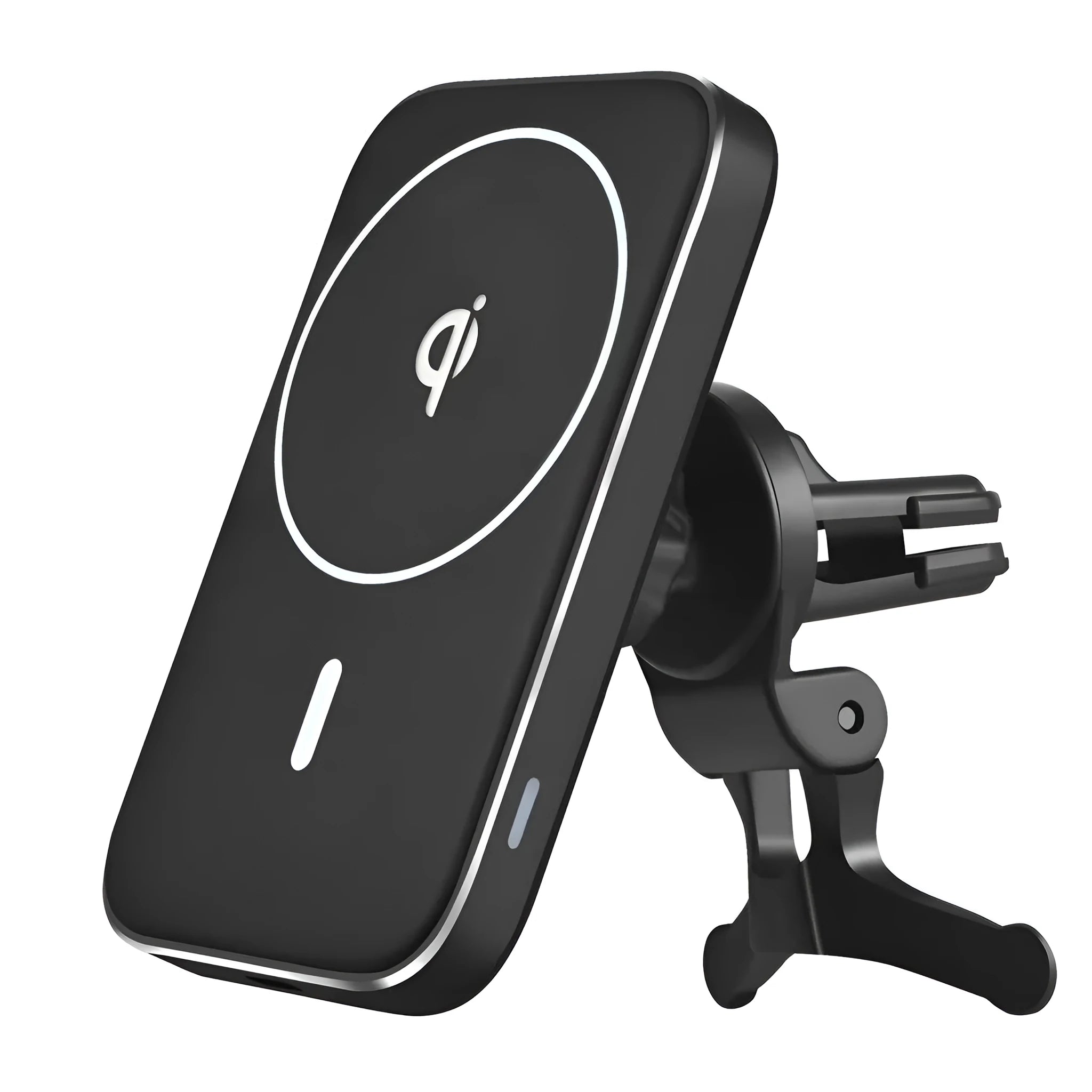 Black M6 magnetic car bracket wireless charger for dashboard or windscreen mounting