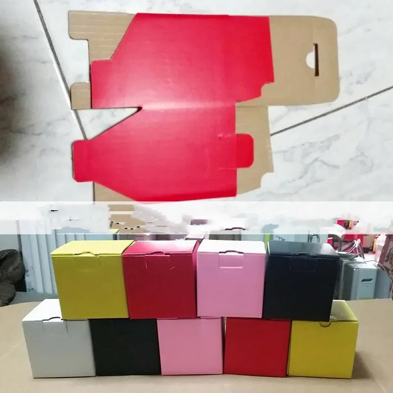 Square corrugated cardboard packaging box in neutral colours with size options