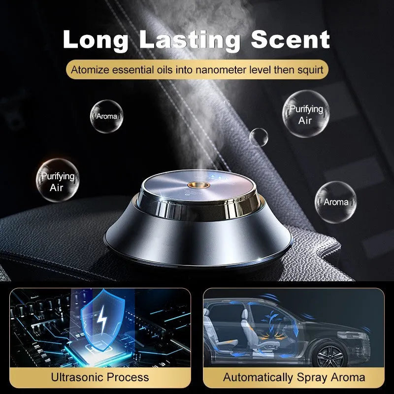 Black butterfly design car aromatherapy air purifier with USB cable and essential oil bottle