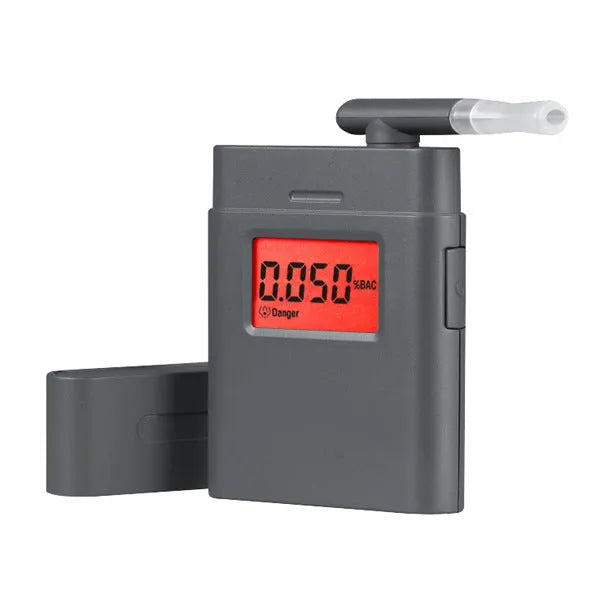 Black AT-838 handheld alcohol breath detector for professional BAC testing.