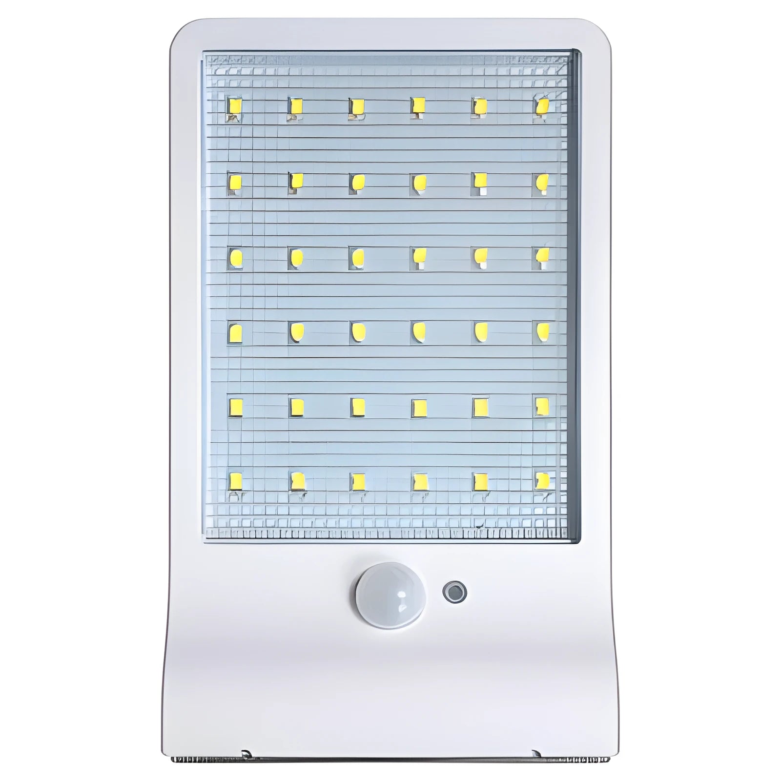 Black and white outdoor solar garden light with IP65 waterproof rating