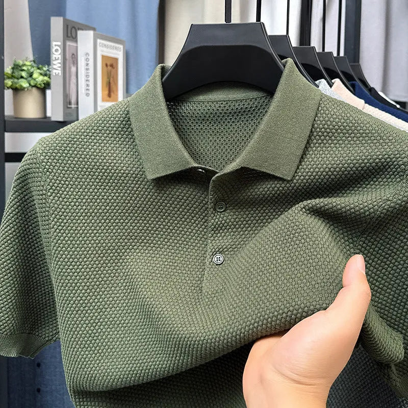 Loose fit short sleeve cotton pullover sweater available in six colours with sizing from M to 4XL
