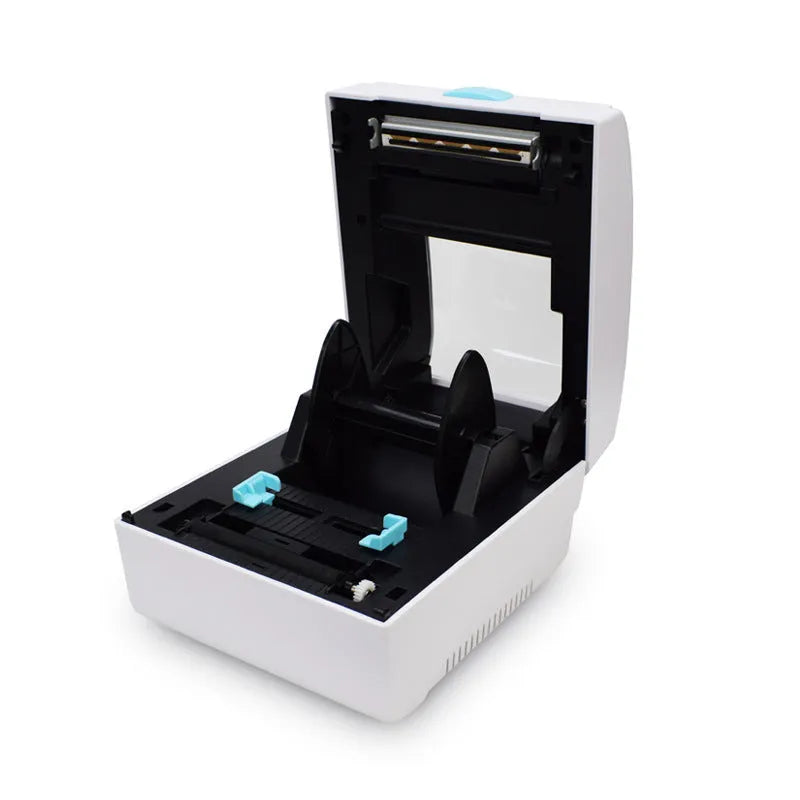 White thermal label printer with Bluetooth connectivity for shipping labels