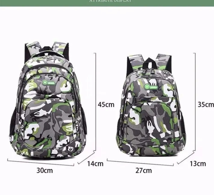 Oxford fabric backpack for teens with breathable padded straps and side zipper pockets in blue