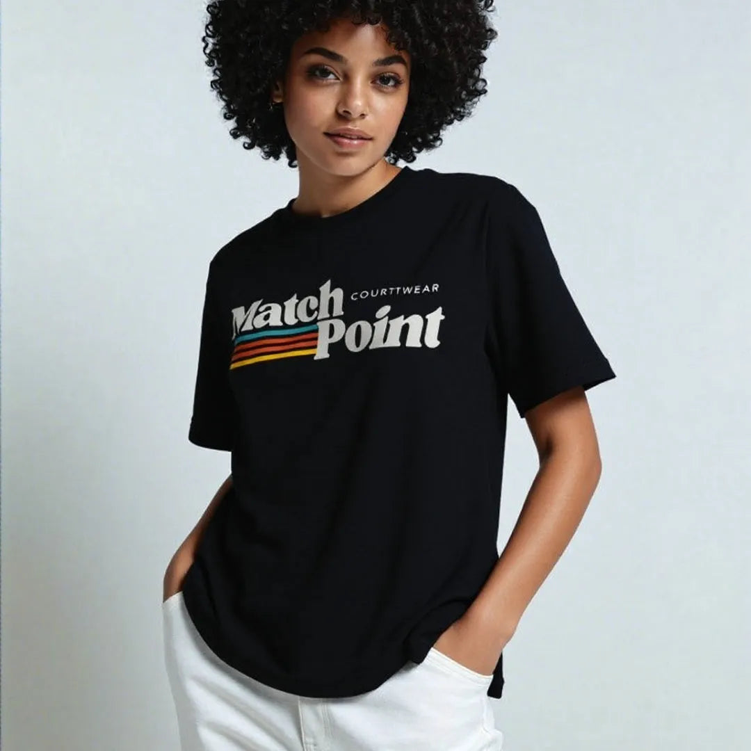 Black men's casual T-shirt with 3D digital printed pattern, short sleeves and round neck