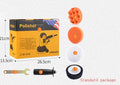 Yellow automotive polishing machine with a 125mm disc, 700W power, for cars, wood, tiles, and leather.