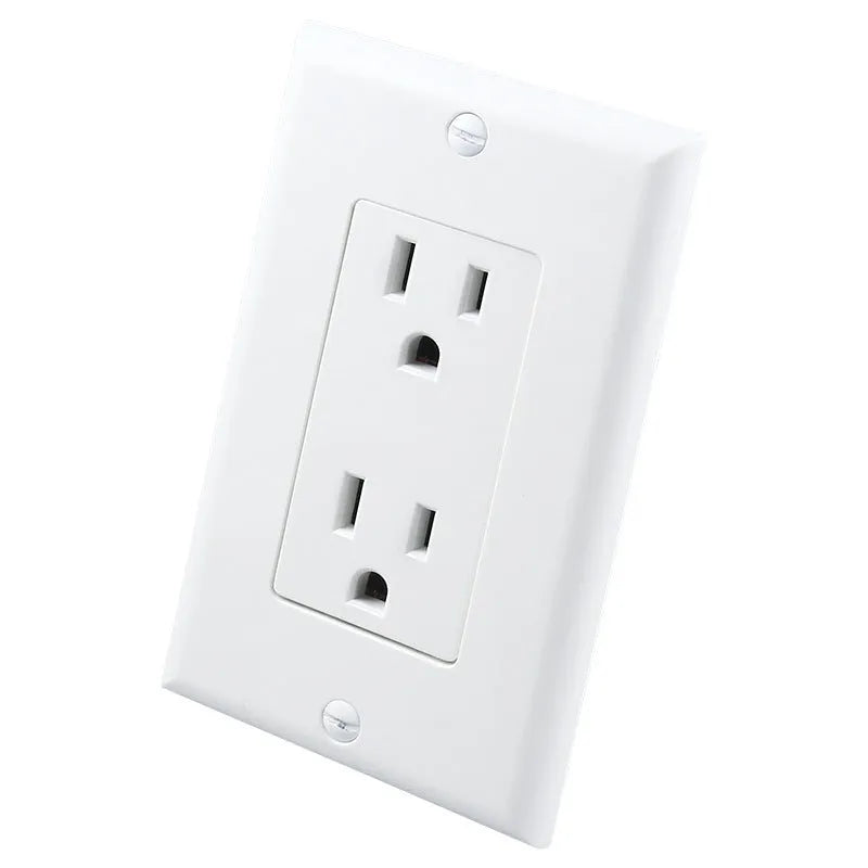 White socket induction night light plugged into a UK wall outlet.