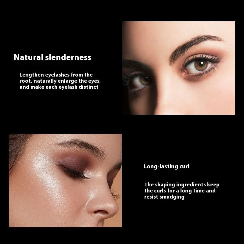 Black waterproof mascara for long thick curling lashes in English packaging