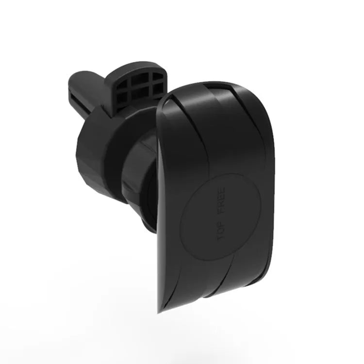 Glory black car phone holder mounted on car air vent with adjustable phone cradle