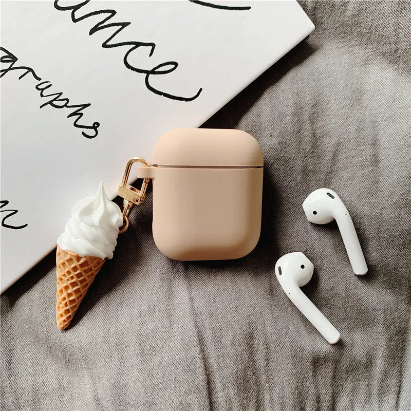 Cylinder ice cream design silicone AirPods 2 case protector in selected colour
