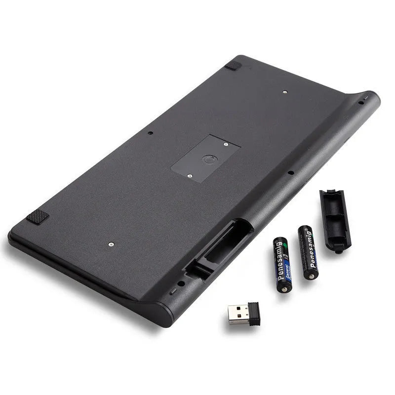Wireless keyboard and mouse set in black or white with USB receiver for 2.4GHz connection