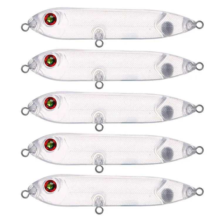 Transparent 9.5cm blank ABS plastic bait body for DIY fishing lure making
