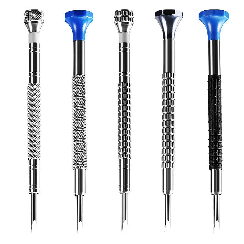 10-piece watch and glasses repair screwdriver set with cross and straight manual screwdrivers and 20 spare drill bits