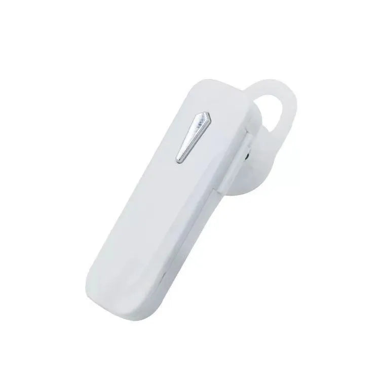 M163 car Bluetooth stereo headset in black and white colours showing call and music controls