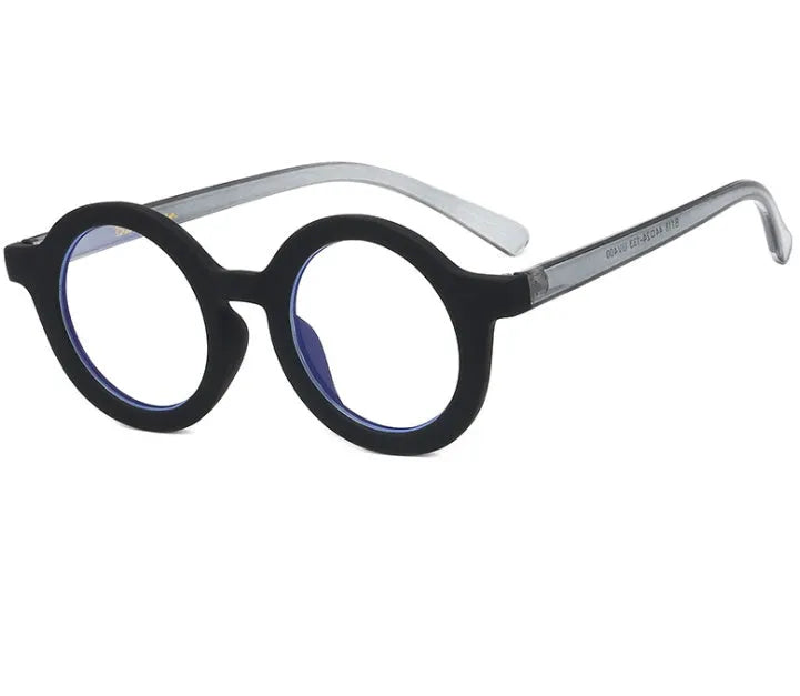 Retro round frame blue light blocking glasses in six colour variations