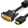 HDMI to VGA adapter cable converting laptop output to projector input with length options from 1 to 3 metres