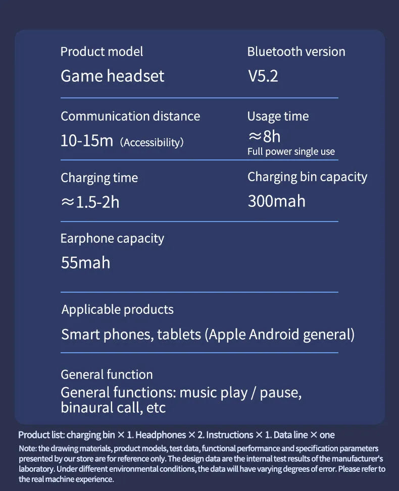 Black N35 wireless in-ear gaming Bluetooth headset with earplugs.