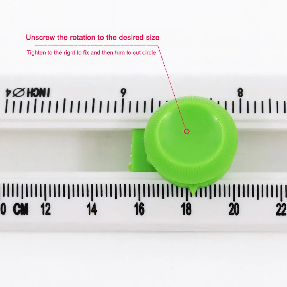 Round plastic paper cutter for A3 documents in orange or green colour options