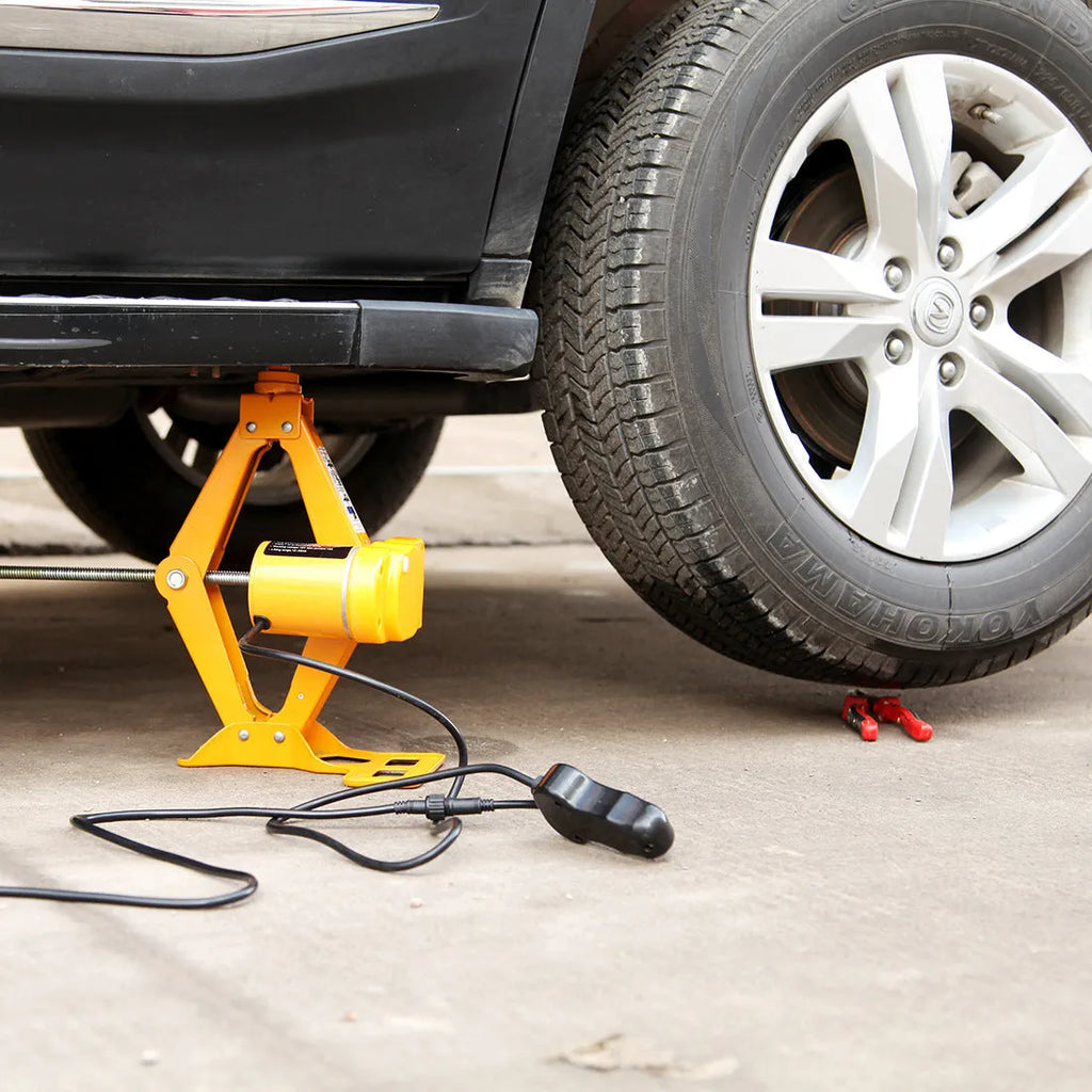 Electric car jack maintenance kit with hydraulic construction and control unit
